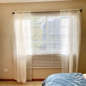 Mainstays Sheer Off White Curtains 59”x 84”